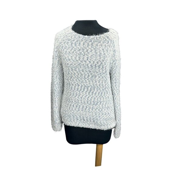 Buffalo David Bitton Sweaters - Buffalo David Bitton Womens Textured Knit Sweater M Light Blue & White